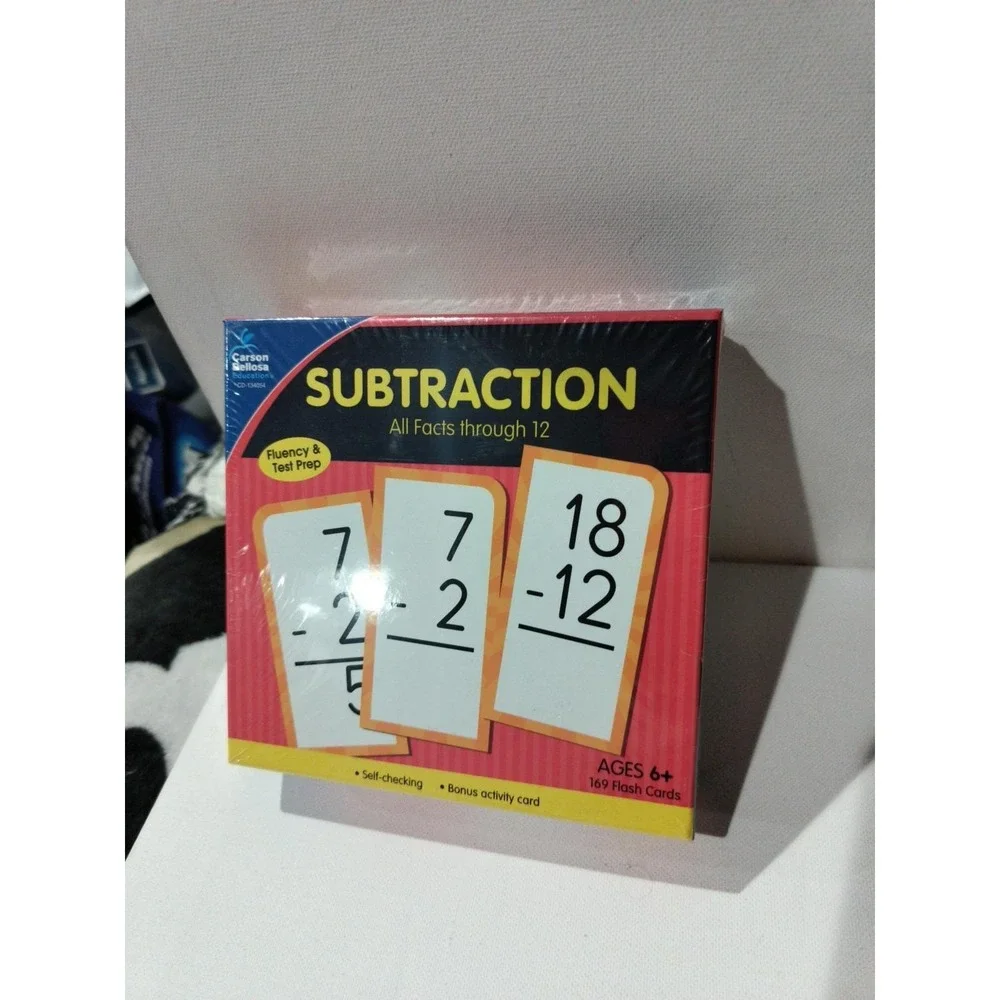 Carson-Dellosa Subtraction All Facts through 12 Flash Cards - Brand New Sealed
